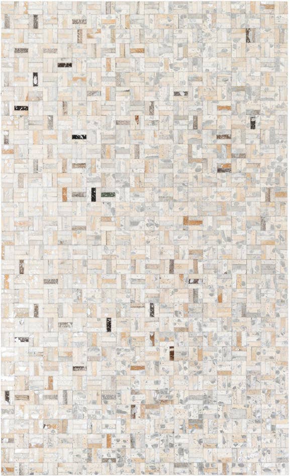 Detail image of 4' 11 x 8' 1 Cowhide Stocks Rug