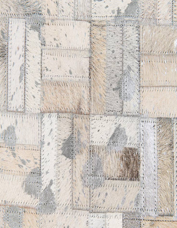 Detail image of 4' 11 x 8' 1 Cowhide Stocks Rug