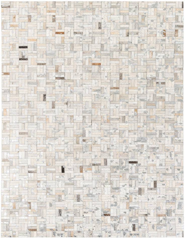 Detail image of 4' 11 x 8' 1 Cowhide Stocks Rug