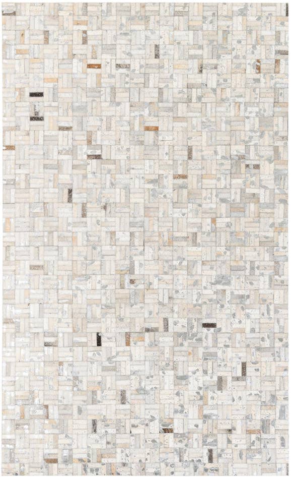 Detail image of 4' 11 x 8' 1 Cowhide Stocks Rug