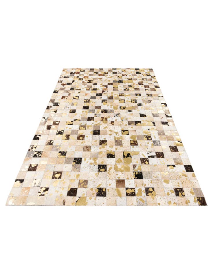 Detail image of 5' x 7' 11 Cowhide Stocks Rug