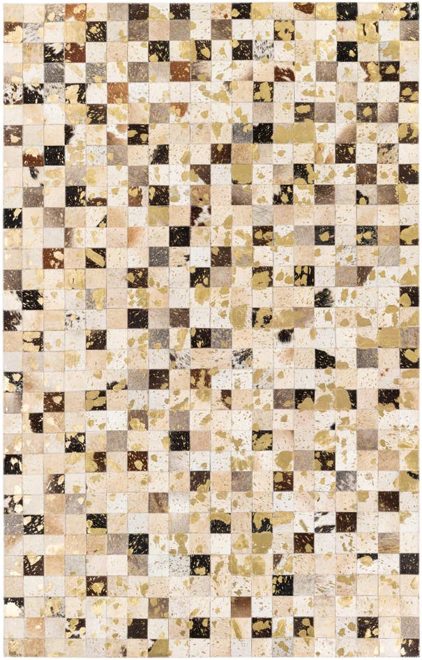 Detail image of 5' x 7' 11 Cowhide Stocks Rug