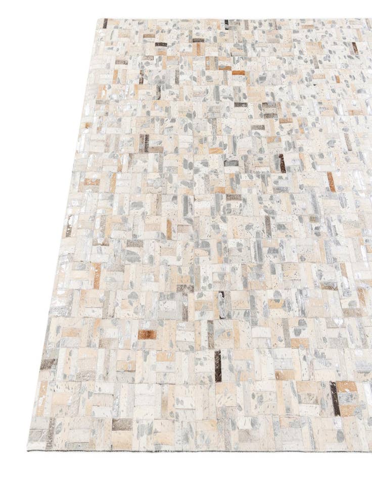 Detail image of 4' 11 x 7' 10 Cowhide Stocks Rug