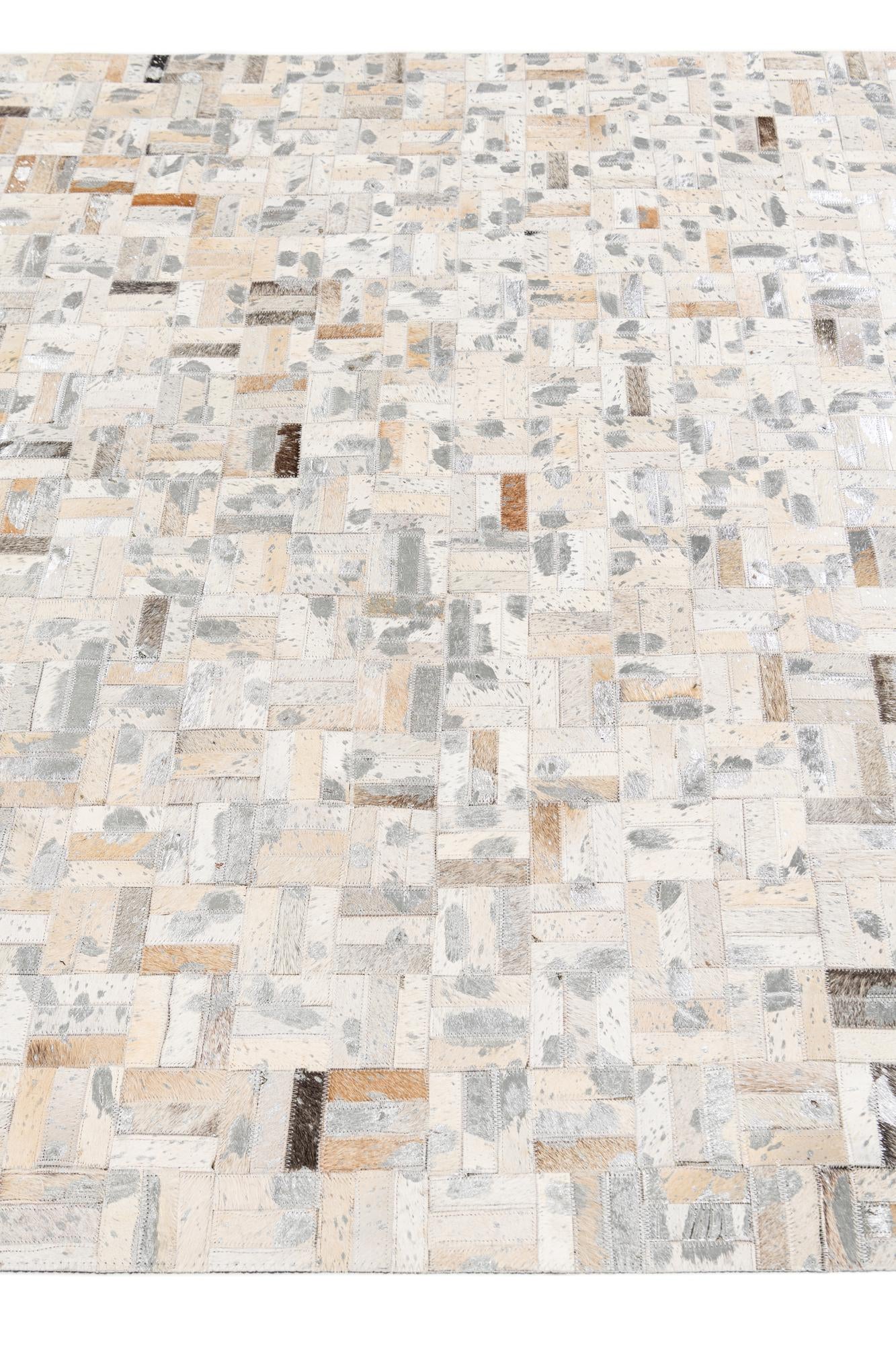 4' 11 x 7' 10 Cowhide Stocks Rug