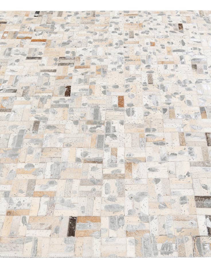 Detail image of 4' 11 x 7' 10 Cowhide Stocks Rug