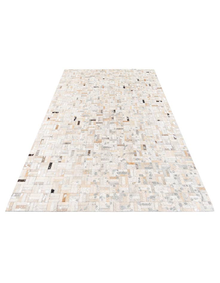 Detail image of 4' 11 x 8' 1 Cowhide Stocks Rug