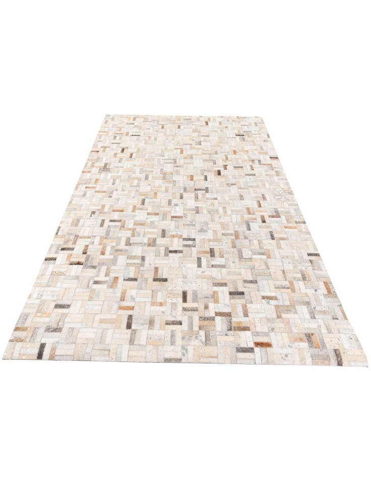 Detail image of 4' 11 x 8' 1 Cowhide Stocks Rug