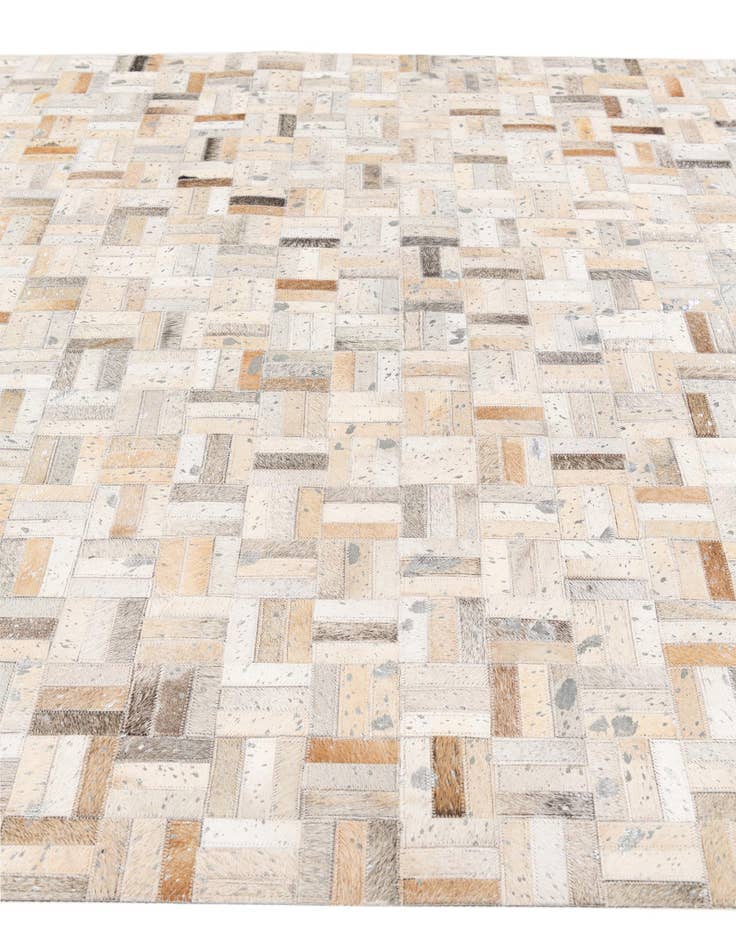 Detail image of 4' 11 x 8' 1 Cowhide Stocks Rug