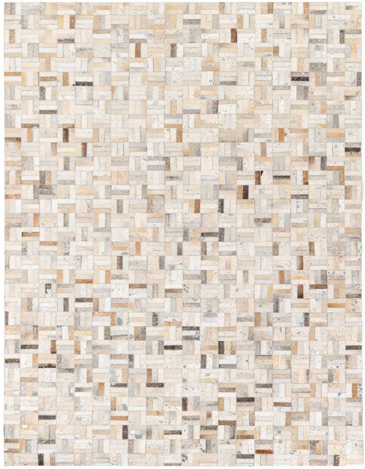 Detail image of 4' 11 x 8' 1 Cowhide Stocks Rug