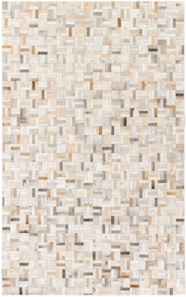 Detail image of 4' 11 x 8' 1 Cowhide Stocks Rug