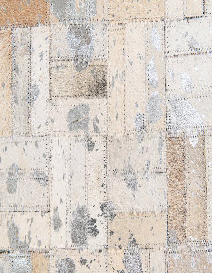 Detail image of 4' 11 x 8' 1 Cowhide Stocks Rug