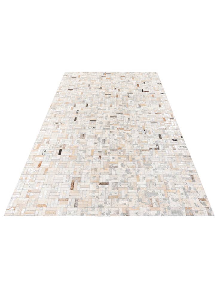 Detail image of 4' 11 x 8' 1 Cowhide Stocks Rug