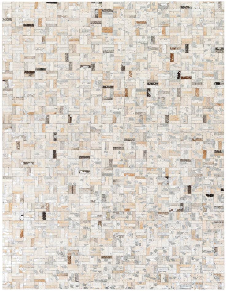 Detail image of 4' 11 x 8' 1 Cowhide Stocks Rug