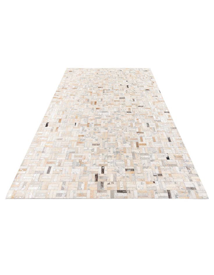 Detail image of 4' 11 x 8' 1 Cowhide Stocks Rug