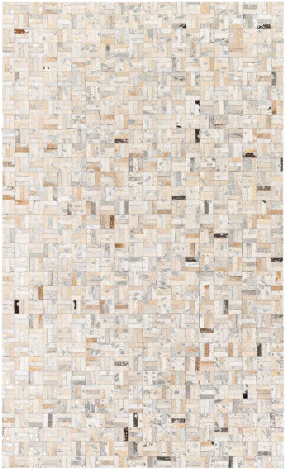 Detail image of 4' 11 x 8' 1 Cowhide Stocks Rug