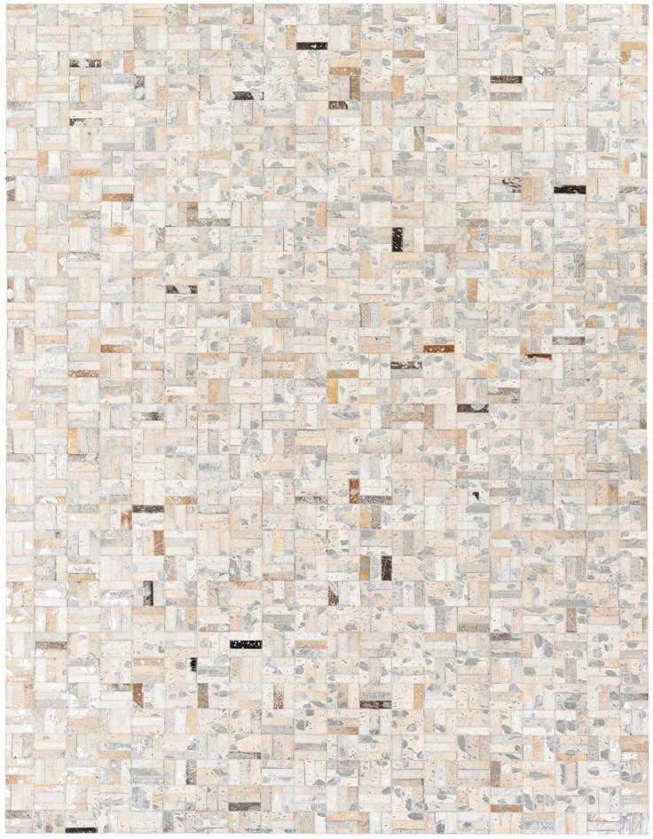 Detail image of 4' 11 x 8' 1 Cowhide Stocks Rug