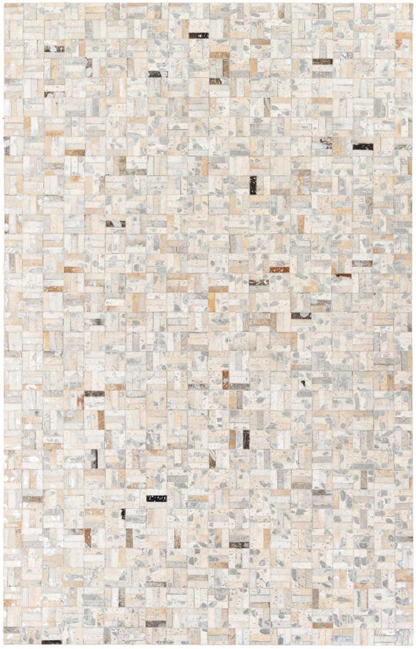 Detail image of 4' 11 x 8' 1 Cowhide Stocks Rug
