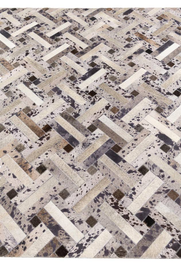 Detail image of 5' x 8' Cowhide Stocks Rug