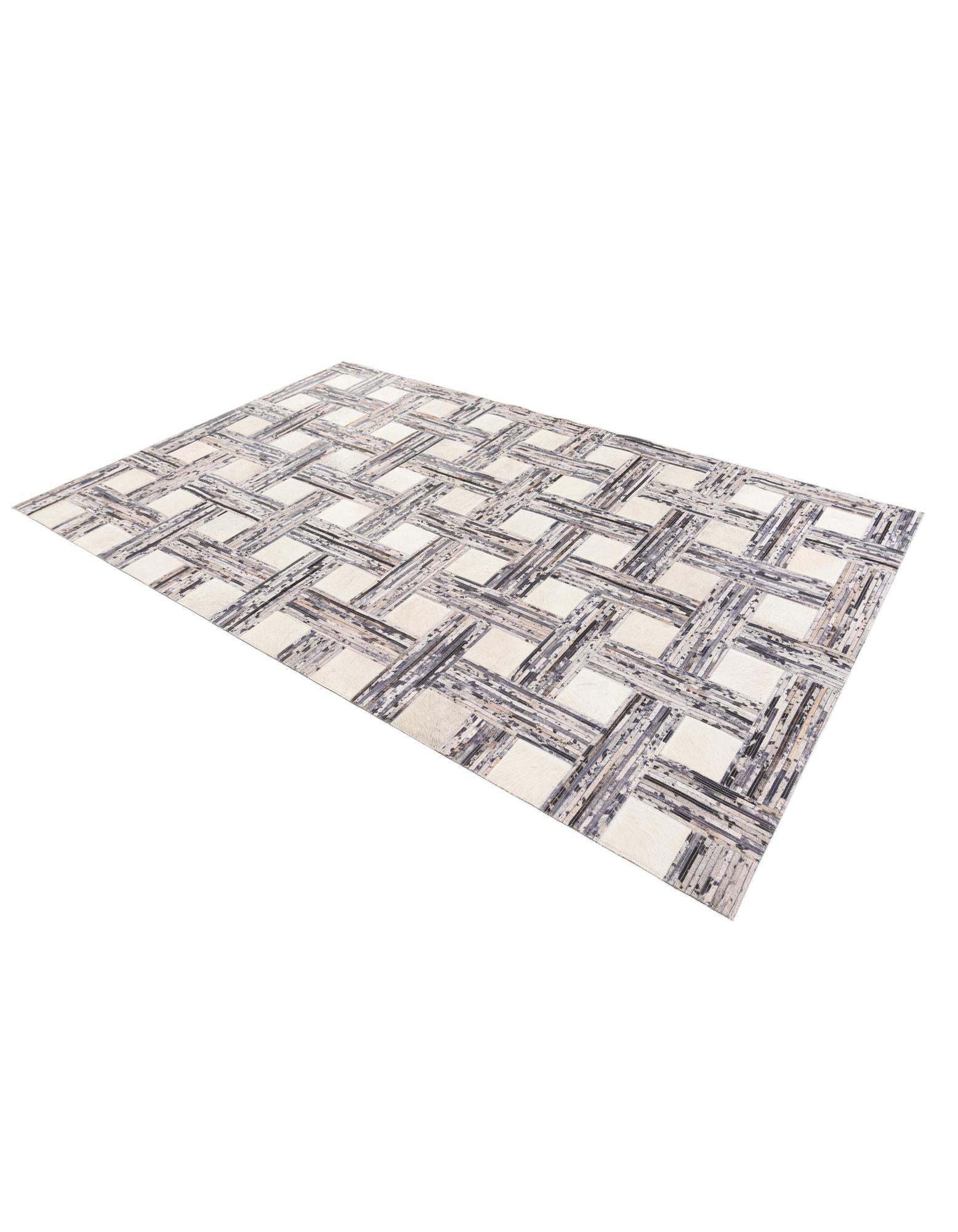 4' 11 x 7' 8 Cowhide Stocks Rug