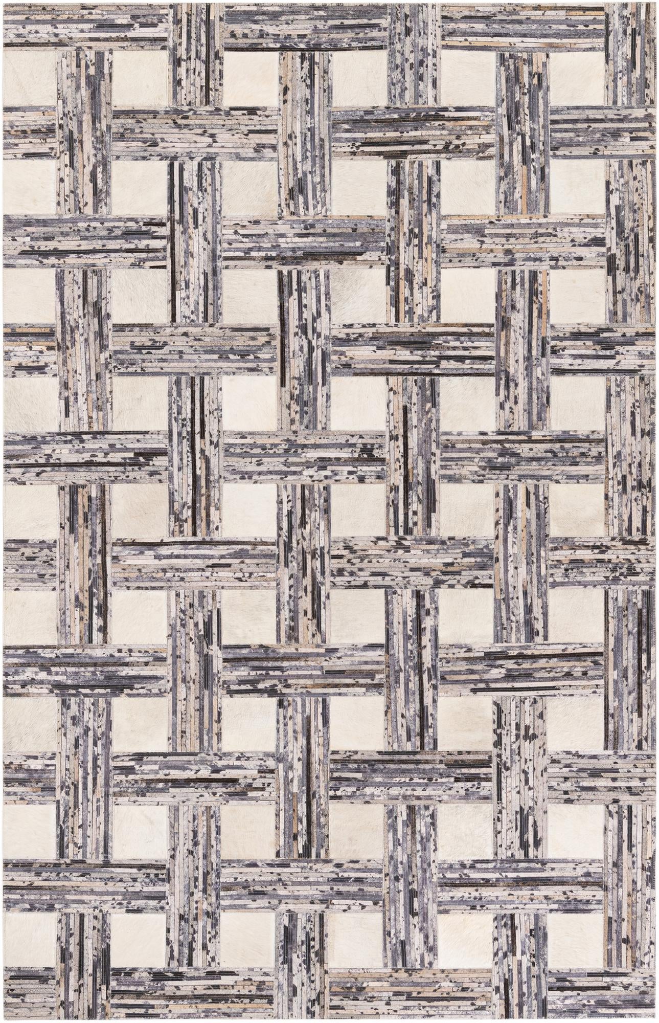 4' 11 x 7' 8 Cowhide Stocks Rug