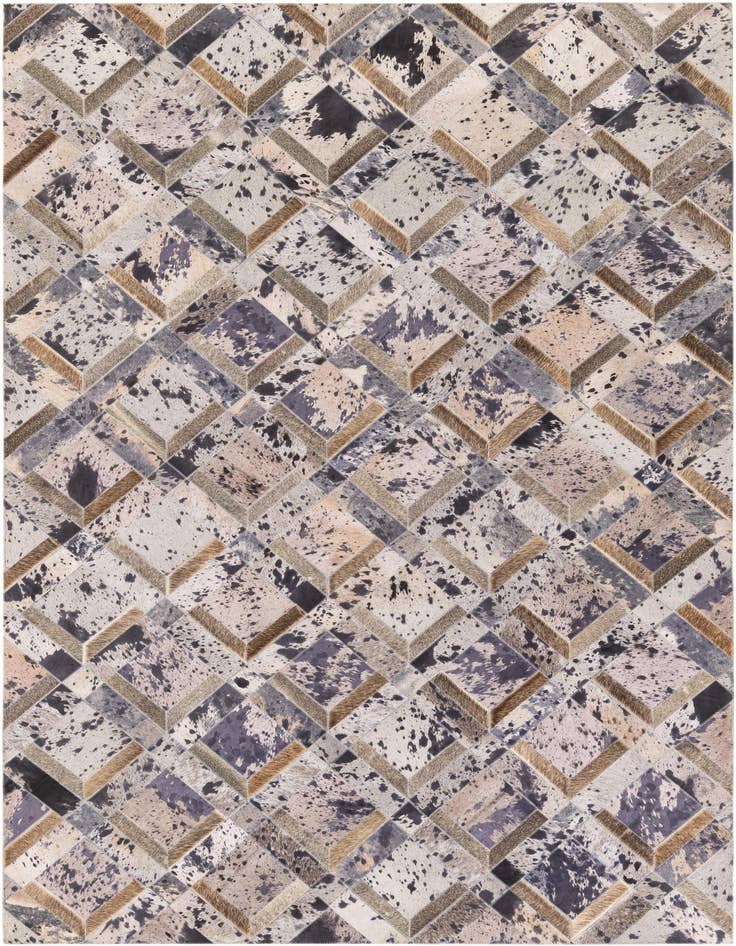 Detail image of 5' 2 x 8' 1 Cowhide Stocks Rug