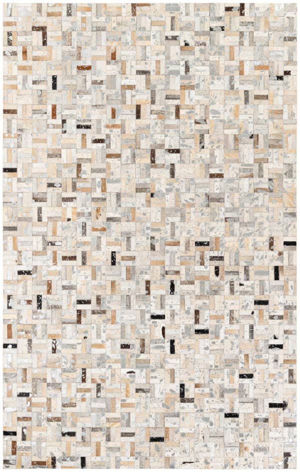 Detail image of 5' x 7' 11 Cowhide Stocks Rug
