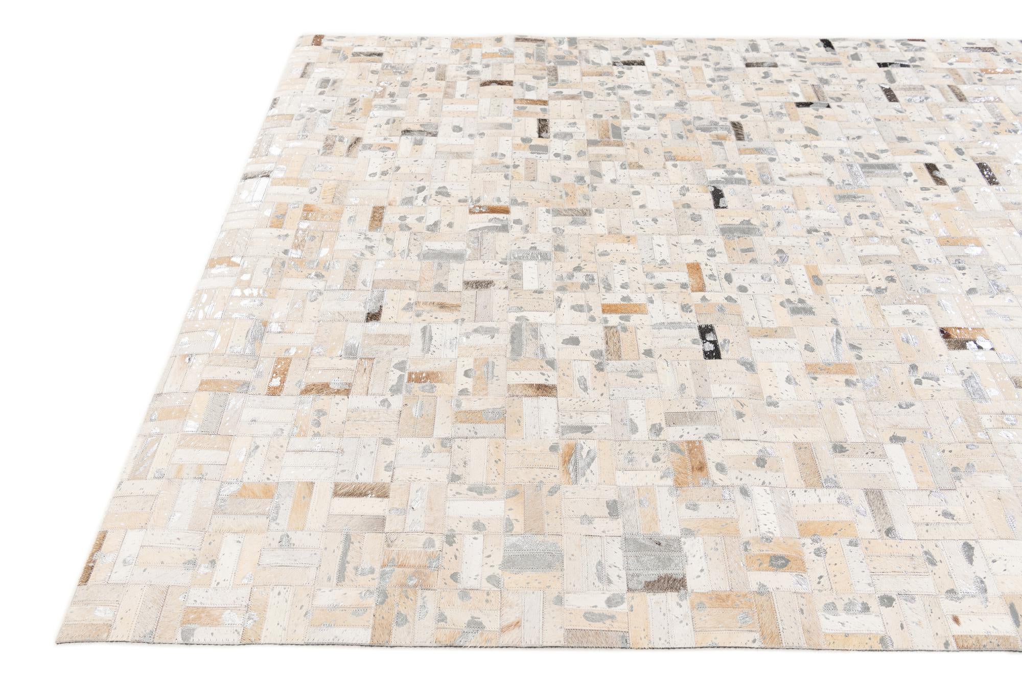 4' 11 x 8' Cowhide Stocks Rug