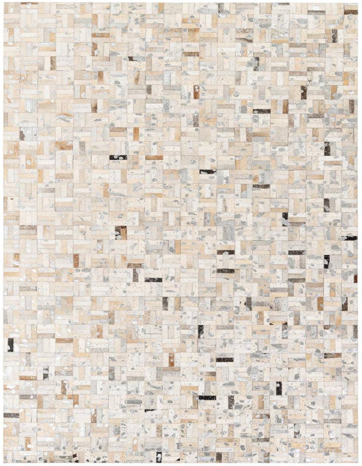 Detail image of 4' 11 x 8' Cowhide Stocks Rug