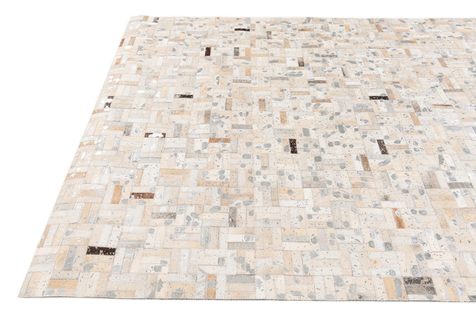 4' 11 x 8' 1 Cowhide Stocks Rug