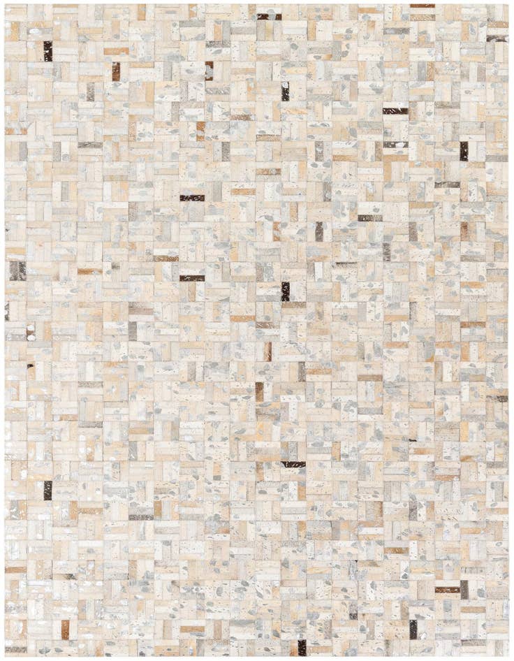 Detail image of 4' 11 x 8' 1 Cowhide Stocks Rug