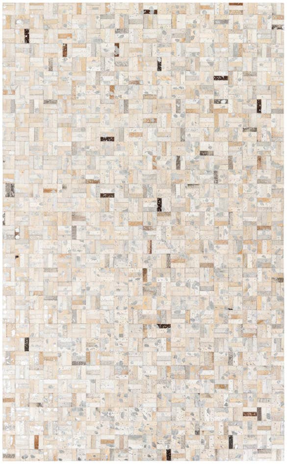 Detail image of 4' 11 x 8' 1 Cowhide Stocks Rug