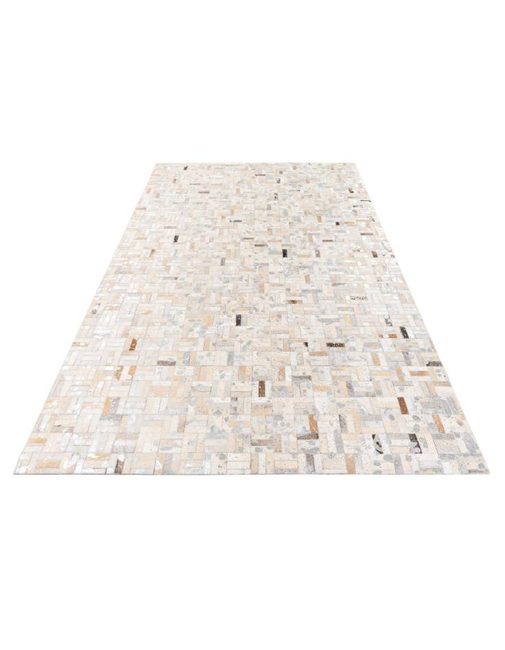 Detail image of 4' 11 x 8' 1 Cowhide Stocks Rug