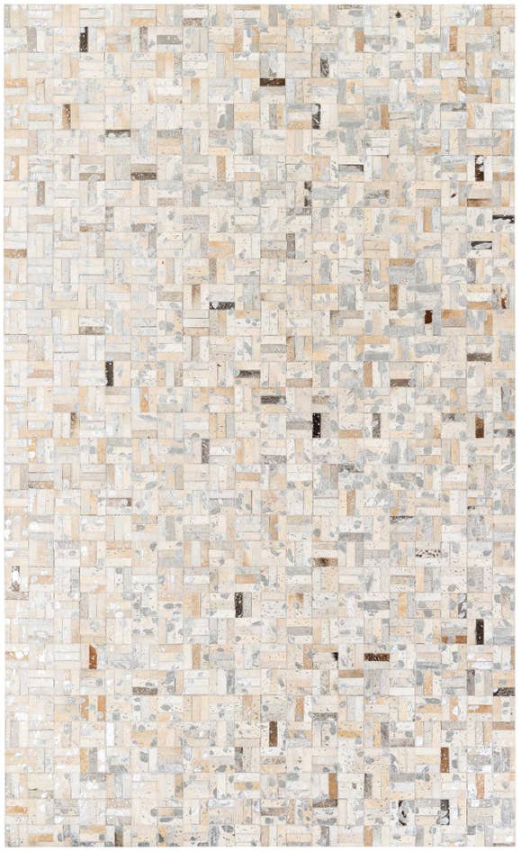 Detail image of 4' 11 x 8' 1 Cowhide Stocks Rug