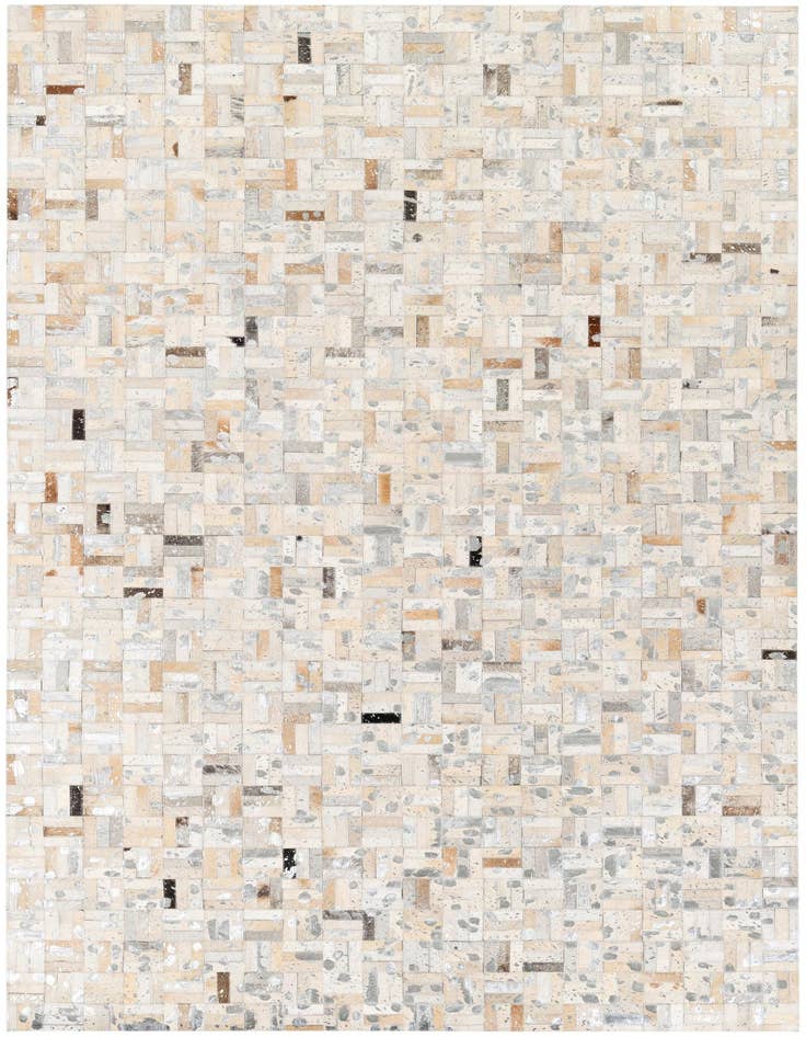 Detail image of 4' 11 x 8' 1 Cowhide Stocks Rug