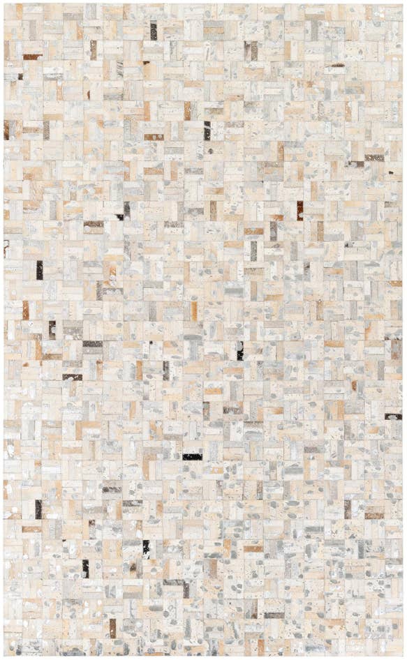 Detail image of 4' 11 x 8' 1 Cowhide Stocks Rug