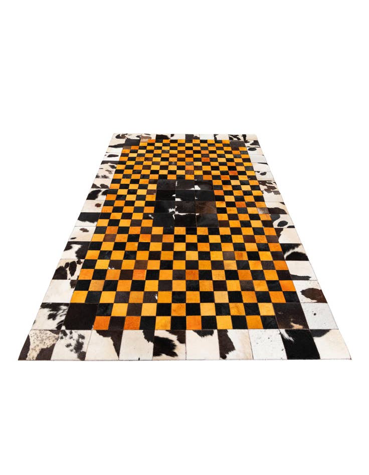 Detail image of 5' x 8' Cowhide Stocks Rug