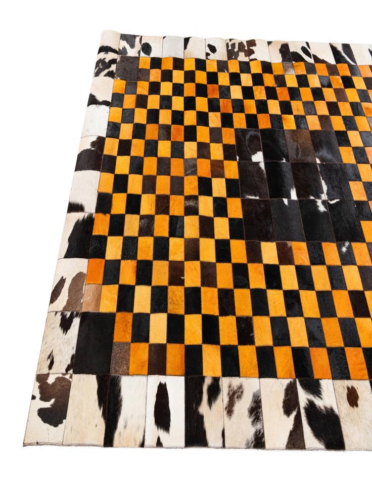 Detail image of 5' x 8' Cowhide Stocks Rug