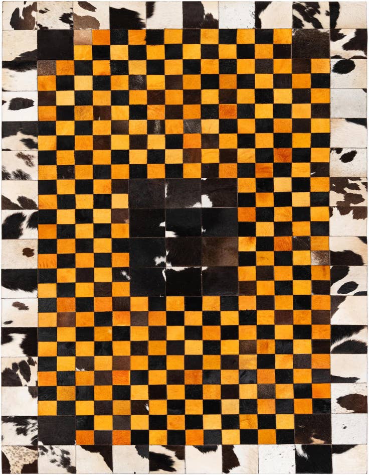 Detail image of 5' x 8' Cowhide Stocks Rug