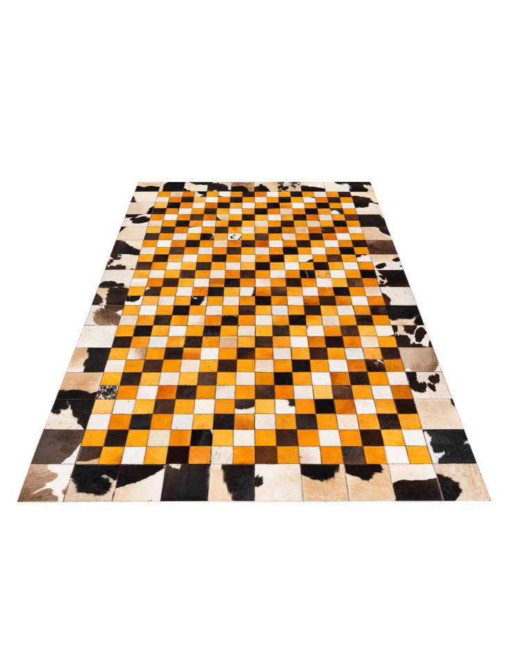 Detail image of 5' 1 x 8' Cowhide Stocks Rug