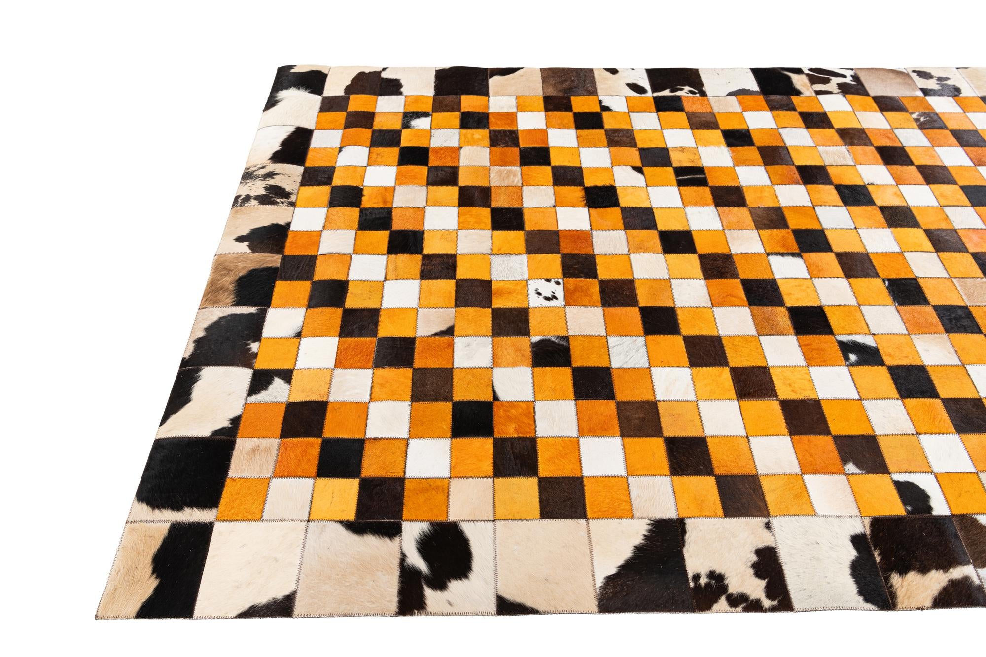 5' 1 x 8' Cowhide Stocks Rug