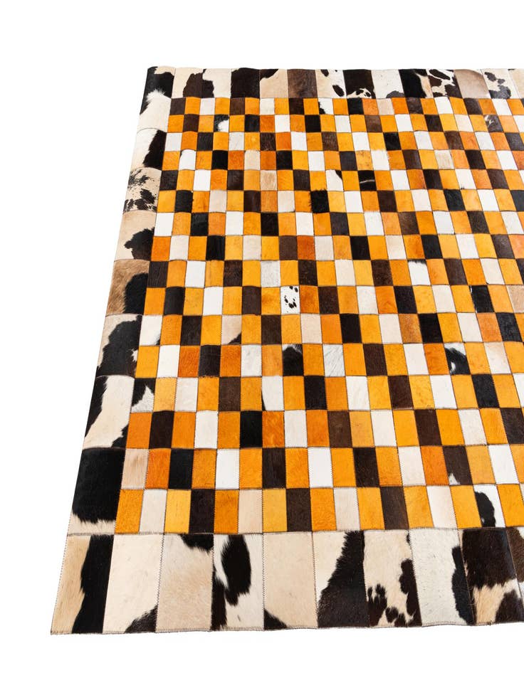 Detail image of 5' 1 x 8' Cowhide Stocks Rug