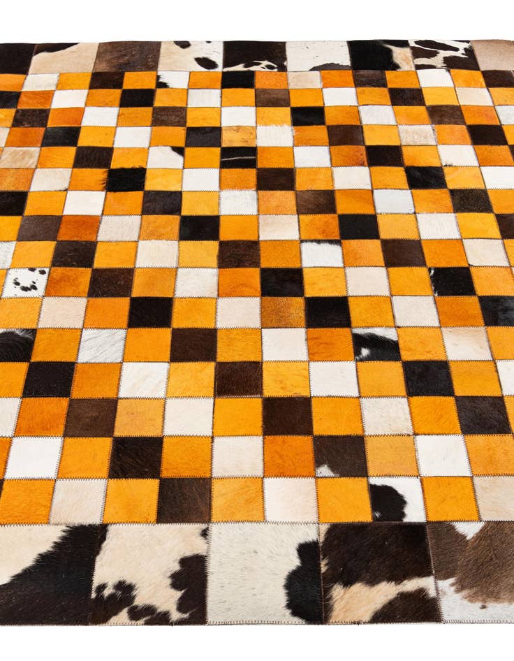 Detail image of 5' 1 x 8' Cowhide Stocks Rug