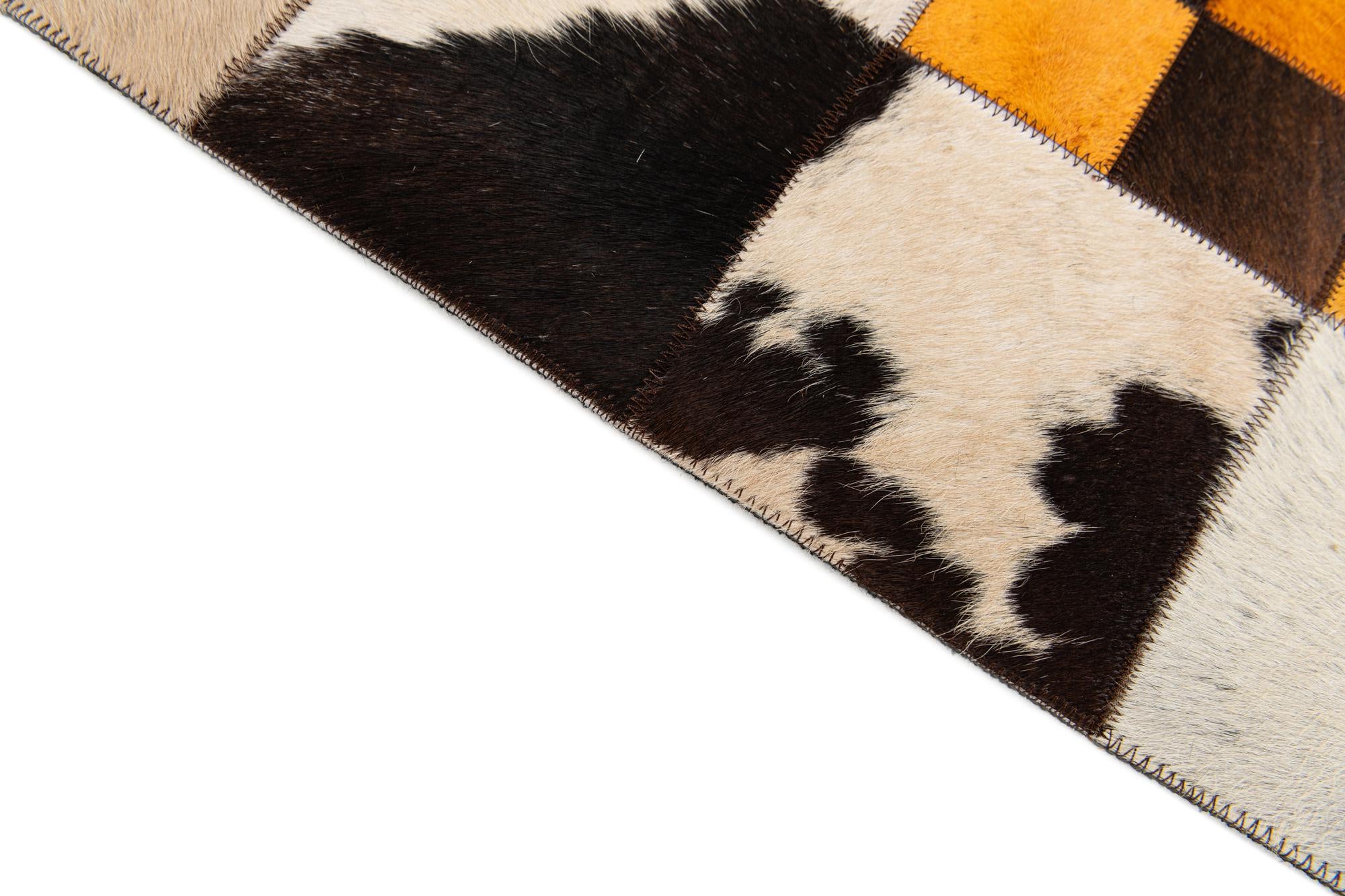 5' 1 x 8' Cowhide Stocks Rug
