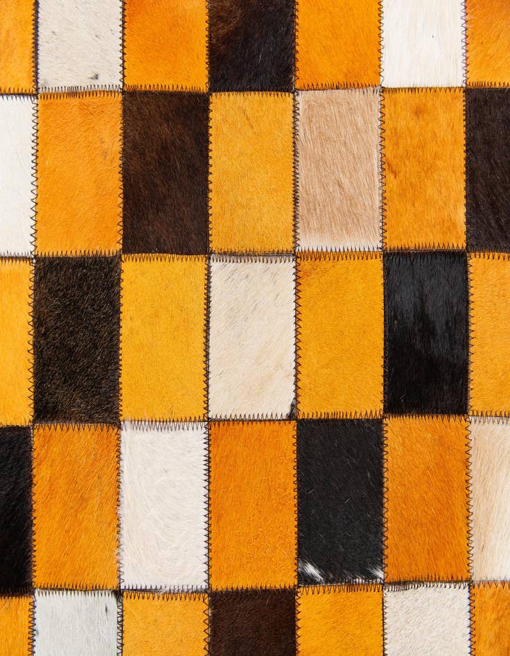 Detail image of 5' 1 x 8' Cowhide Stocks Rug