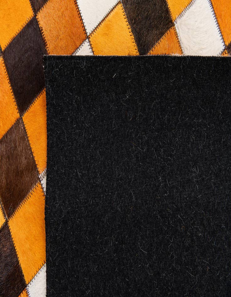 Detail image of 5' 1 x 8' Cowhide Stocks Rug