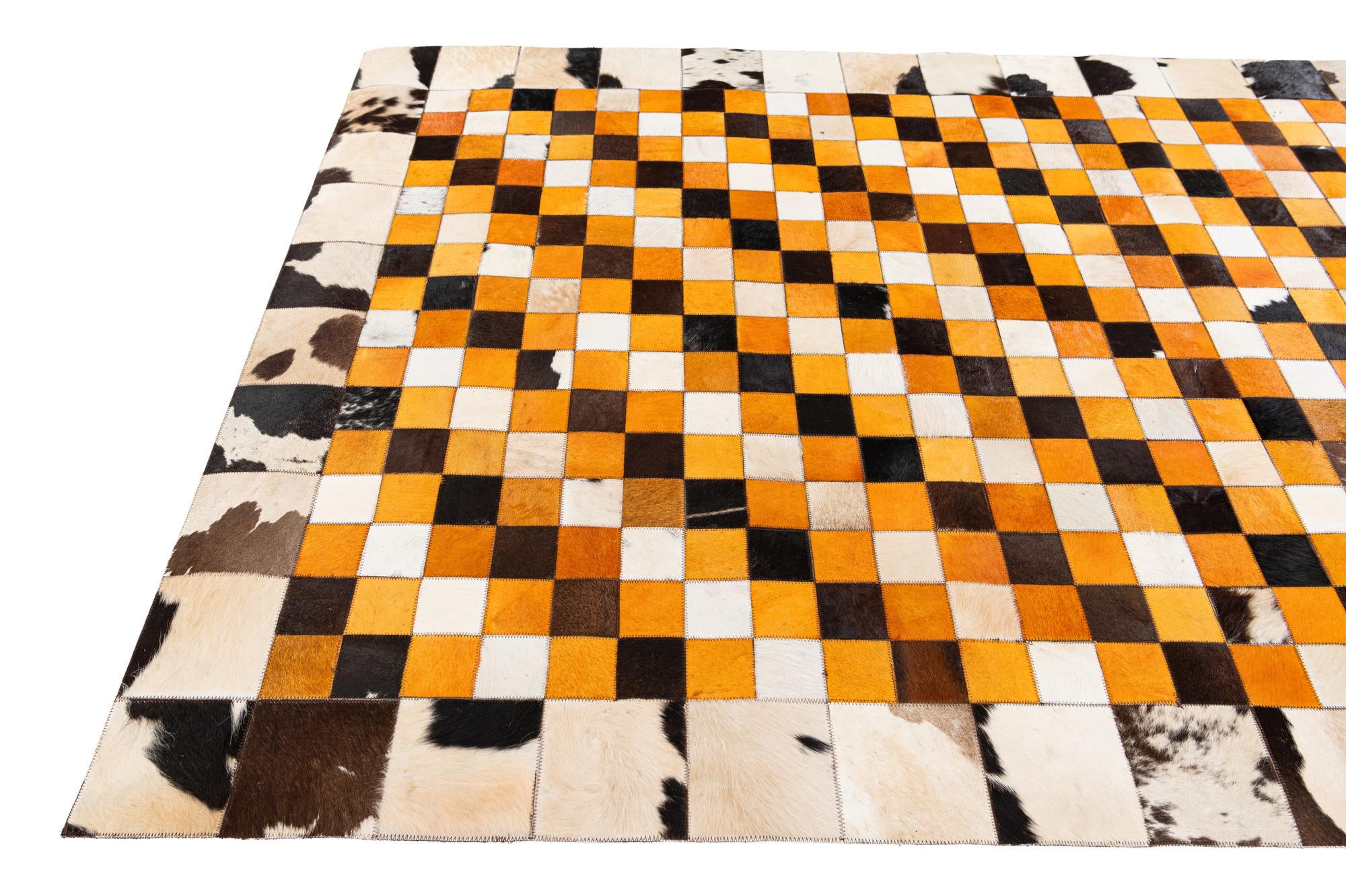 5' x 8' 1 Cowhide Stocks Rug