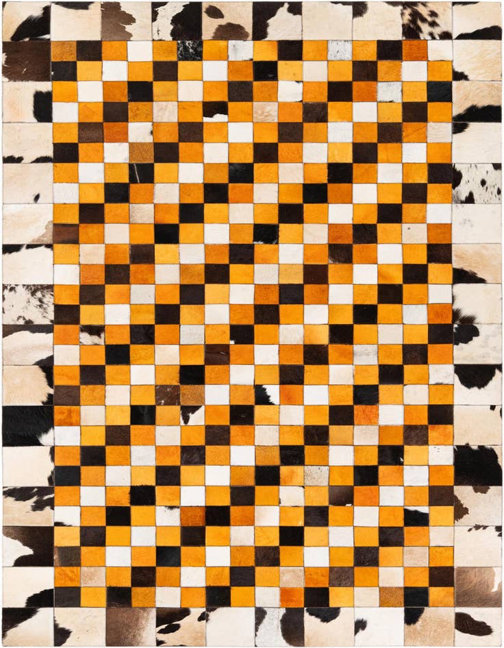 Detail image of 5' x 8' 1 Cowhide Stocks Rug