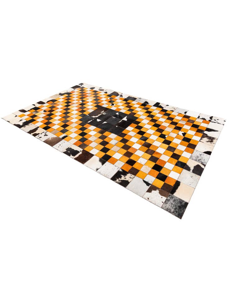 Detail image of 5' x 8' Cowhide Stocks Rug