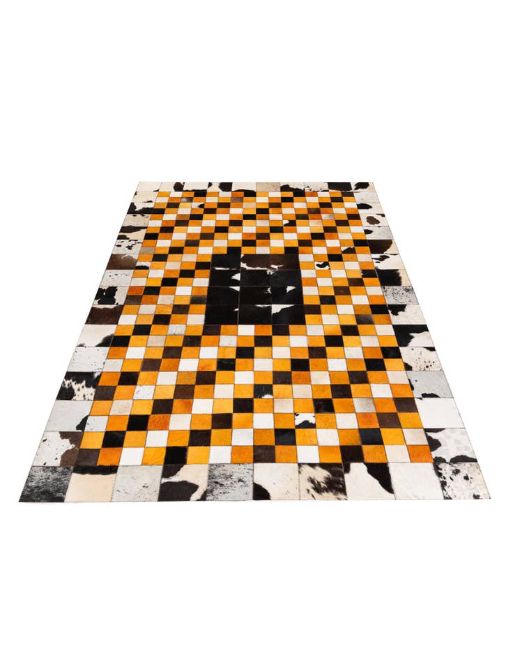 Detail image of 5' x 8' Cowhide Stocks Rug