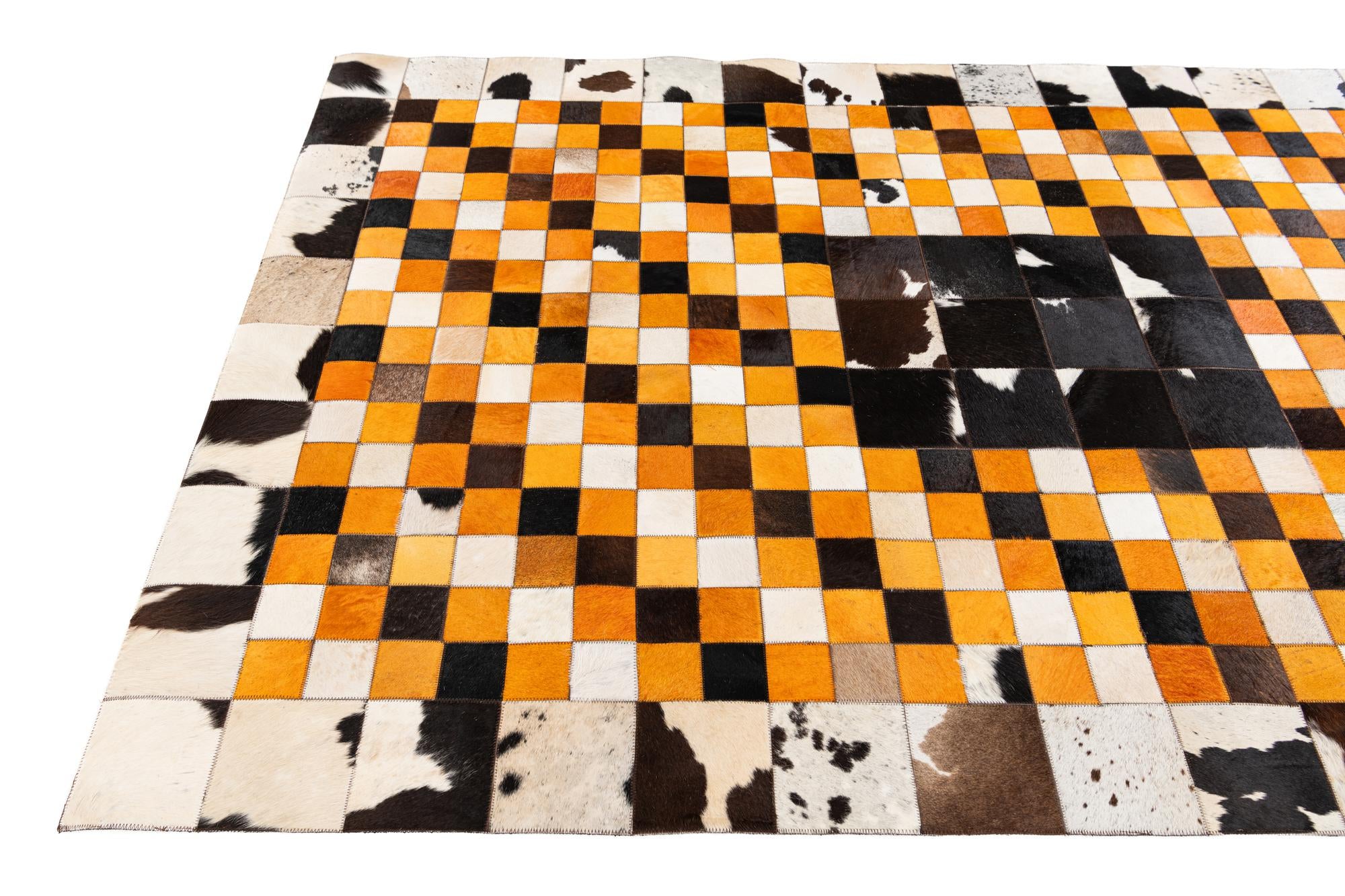 5' x 8' Cowhide Stocks Rug